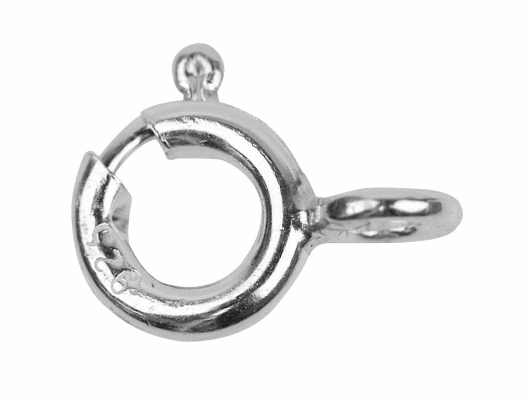Silver 5mm Bolt Ring Fastener Open Easy Fit Sterling Silver Jewellery Clasp x 1
