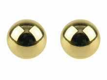 Load image into Gallery viewer, Yellow Gold Round Ball Stud Sleeper Earrings 3mm 14ct Gold Bonded x Pair

