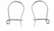 Load image into Gallery viewer, Silver Safety Ear Hook Wires Drop Earrings Jewellery Sterling Silver x 1 Pair
