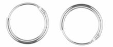 Load image into Gallery viewer, Silver Huggie Sterling Sleeper Creole Silver 15mm  Earrings PAIR 925 15mm Hoop
