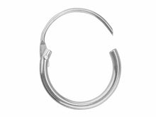 Load image into Gallery viewer, Silver Huggie Sterling Sleeper Creole Silver 15mm  Earrings PAIR 925 15mm Hoop
