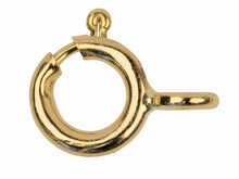 Load image into Gallery viewer, 9ct Gold 6mm CLOSED Bolt Ring Fastener Clasps Gold Jewellery Making Fastener x 1
