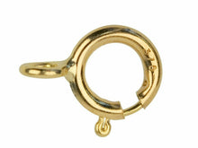 Load image into Gallery viewer, 9ct Gold 6mm CLOSED Bolt Ring Fastener Clasps Gold Jewellery Making Fastener x 1
