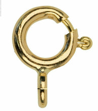 Load image into Gallery viewer, 9ct Gold Rolled Gold 5mm Bolt Ring Open Jewellery Fastener - Gold Clasp x 1
