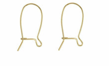 Load image into Gallery viewer, 14ct Yellow Gold Filled Safety Ear Hook Wires for Earrings - Yellow Gold PAIR

