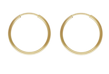 Load image into Gallery viewer, 16mm Gold Hoop Earrings 14ct Gold Bonded Endless Hoop Earrings 14ct Gold x PAIR
