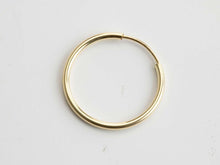 Load image into Gallery viewer, 16mm Gold Hoop Earrings 14ct Gold Bonded Endless Hoop Earrings 14ct Gold x PAIR
