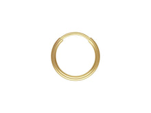 Load image into Gallery viewer, 12mm SINGLE Gold Hoop Earring 14ct Gold Bonded Endless Hoop Earring 14ct Gold
