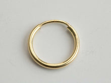 Load image into Gallery viewer, 12mm SINGLE Gold Hoop Earring 14ct Gold Bonded Endless Hoop Earring 14ct Gold
