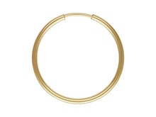 Load image into Gallery viewer, 20mm Gold Hoop Earrings 14ct Gold Bonded Endless Hoop Earrings 14ct Gold x PAIR
