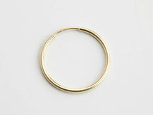 Load image into Gallery viewer, 20mm Gold Hoop Earrings 14ct Gold Bonded Endless Hoop Earrings 14ct Gold x PAIR
