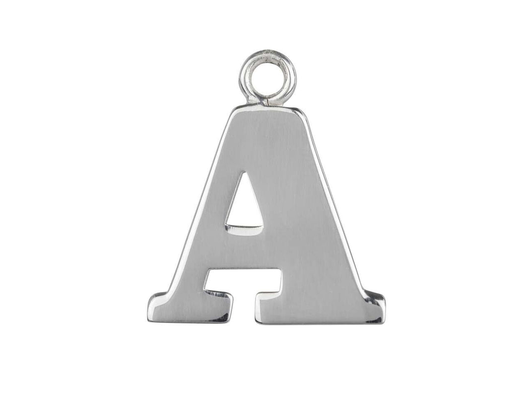 Silver Initial Pendant Sterling Silver Name Pendant All Letters Solid Silver