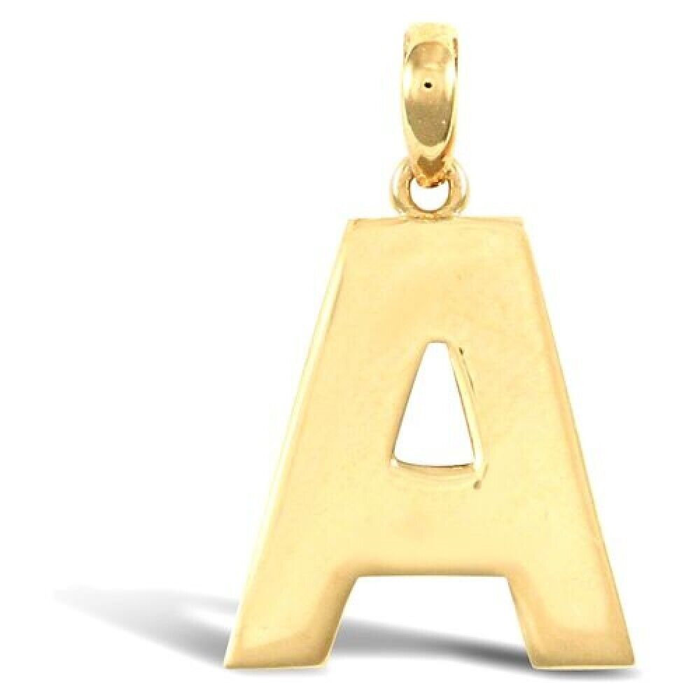 INITIAL A 9CT GOLD PENDANT SOLID GOLD LETTER INITIAL 9CT YELLOW GOLD