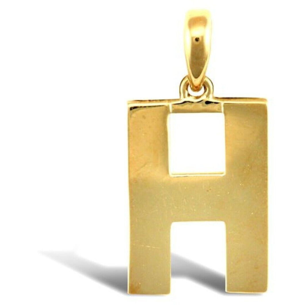 INITIAL H 9CT GOLD PENDANT SOLID GOLD LETTER INITIAL 9CT YELLOW GOLD