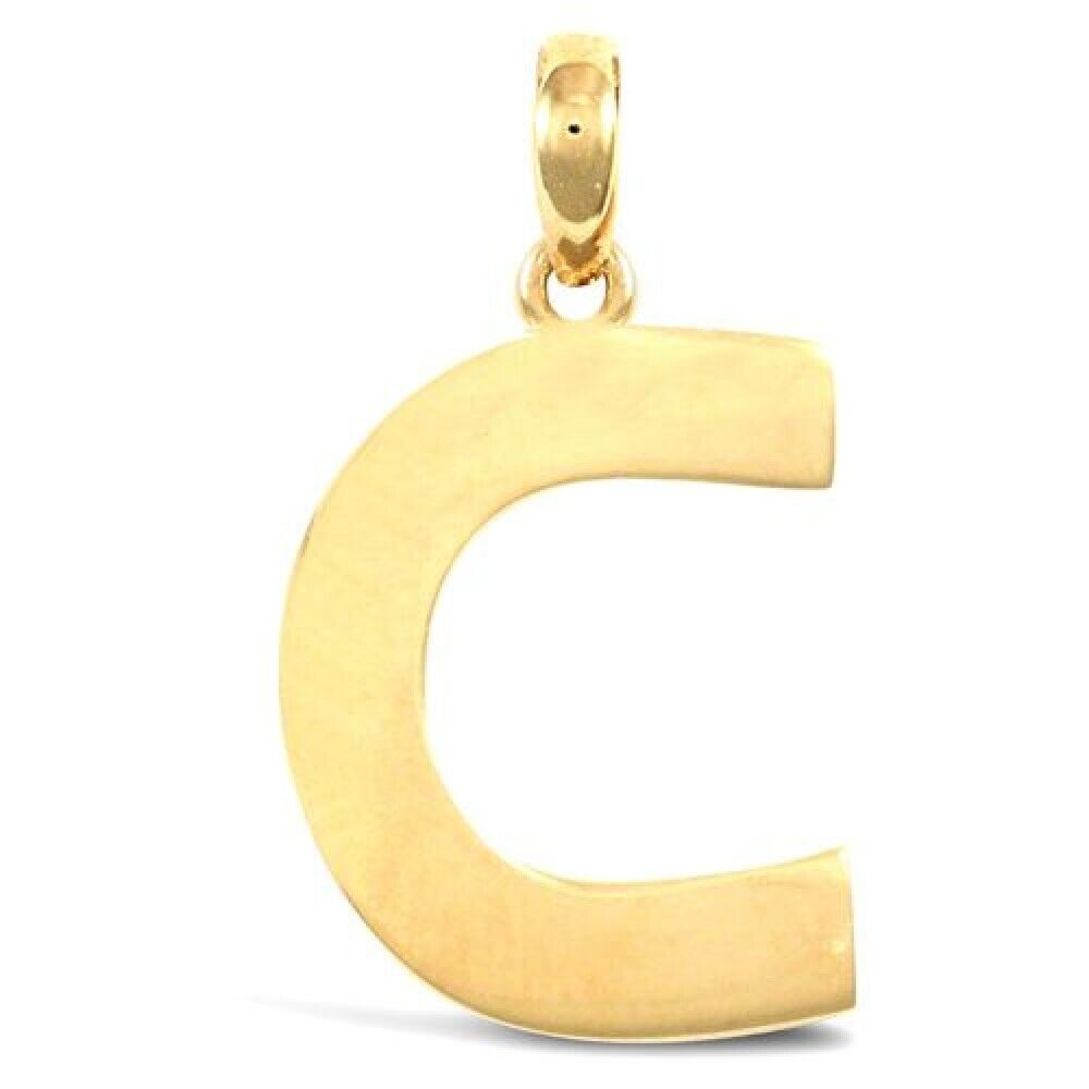 INITIAL C 9CT GOLD PENDANT SOLID GOLD LETTER INITIAL 9CT YELLOW GOLD