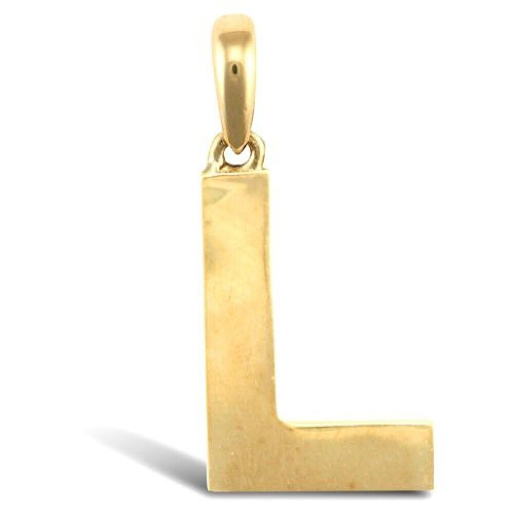INITIAL L 9CT GOLD PENDANT SOLID GOLD LETTER INITIAL 9CT YELLOW GOLD