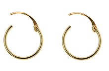 Load image into Gallery viewer, 9ct Gold Creole Hoop Earrings 15mm - Yellow Gold

