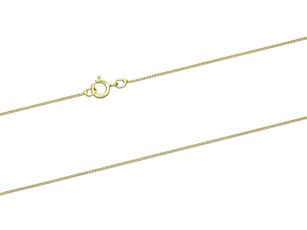 9ct Yellow Gold Diamond Cut Chain - 18